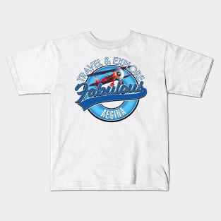 Travel explore fabulous Aegina logo Kids T-Shirt